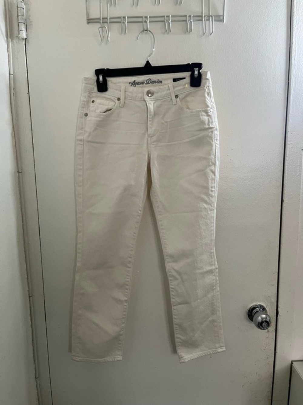 Agave Cream Straight-Leg Jeans for Women